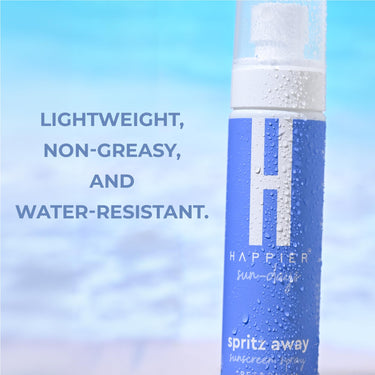 Happier Sunscreen Spray SPF 50 PA++++ | Hydrating Sunscreen Spray for Face & Body | Water Resistant, Broad Spectrum, Non-greasy, No White Cast, Lightweight, Long-lasting Protection for All Skin Types